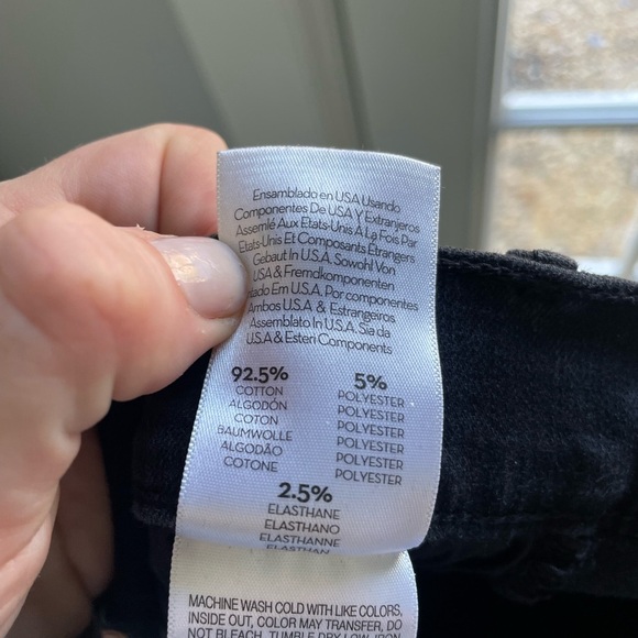 Mother, 24, The Hustler ankle fray women black denim designer raw hem flare jean - Picture 11 of 11